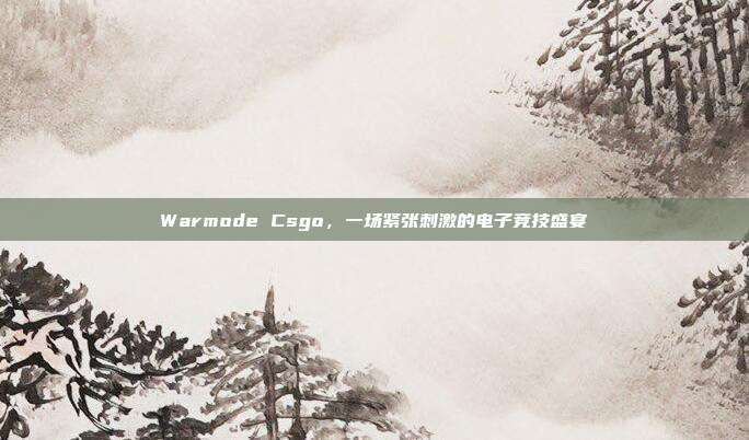 Warmode Csgo,一场紧张刺激的电子竞技盛宴