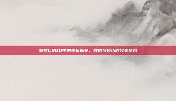 掌握CSGO中的坐标指令,战术与技巧的完美结合