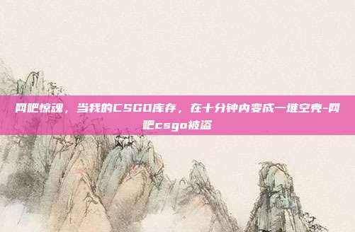 网吧惊魂,当我的CSGO库存,在十分钟内变成一堆空壳-网吧csgo被盗