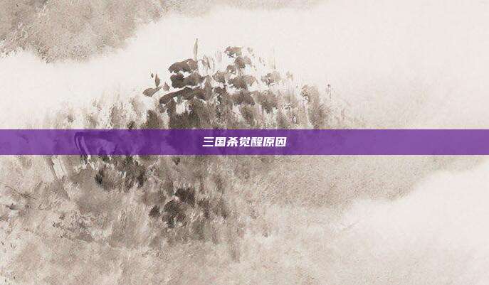 三国杀觉醒原因