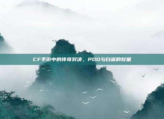 CF手游中的传奇对决,PDD与白鲨的较量