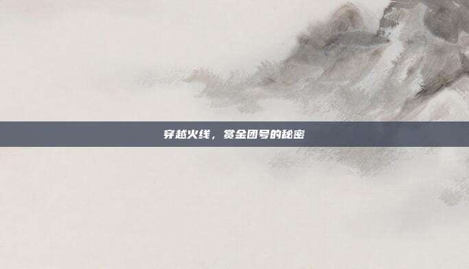 穿越火线,赏金团号的秘密