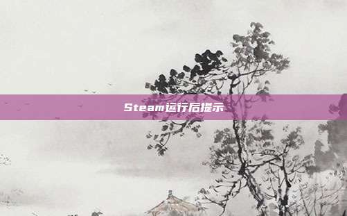 Steam运行后提示