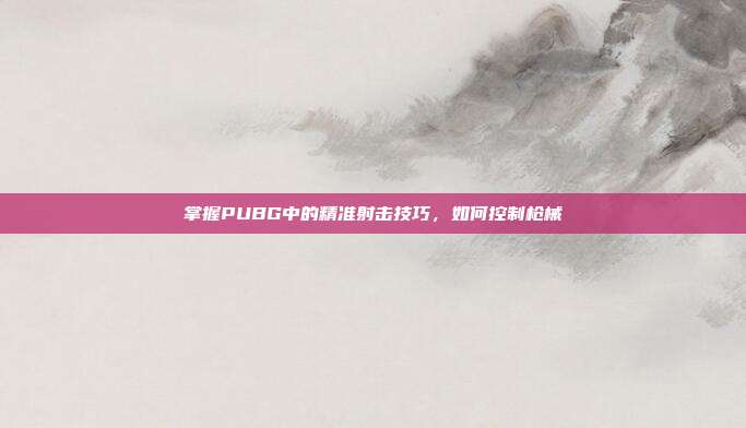 掌握PUBG中的精准射击技巧,如何控制枪械