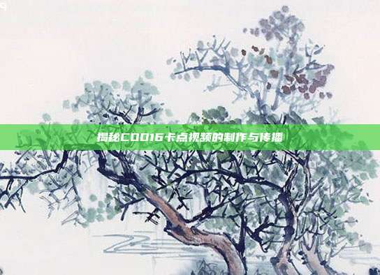 揭秘COD16卡点视频的制作与传播