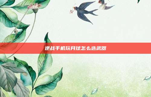 逆战手机玩月球怎么选武器