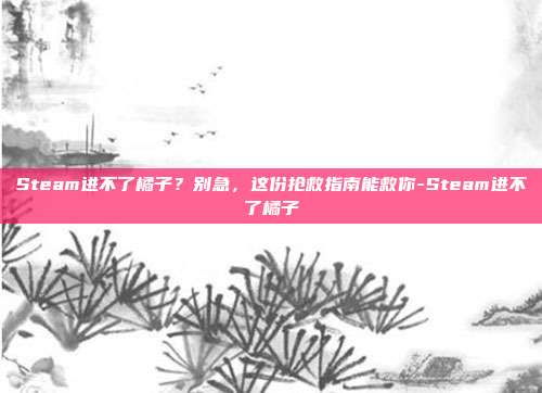 Steam进不了橘子？别急，这份抢救指南能救你-Steam进不了橘子