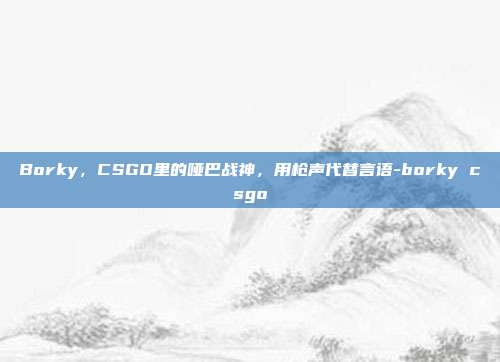 Borky，CSGO里的哑巴战神，用枪声代替言语-borky csgo