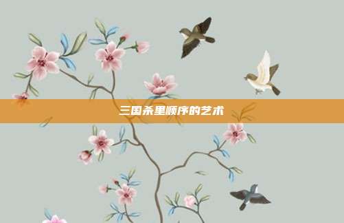 三国杀里顺序的艺术