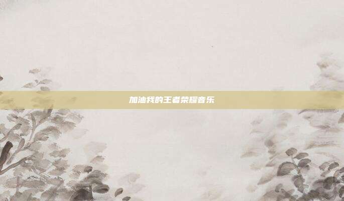 加油我的王者荣耀音乐