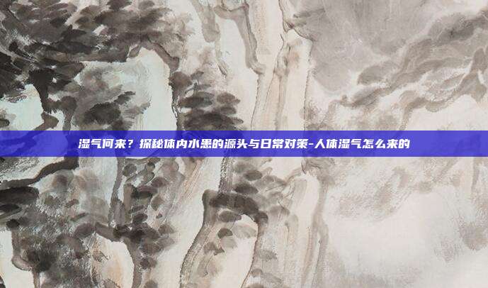 湿气何来?探秘体内水患的源头与日常对策-人体湿气怎么来的