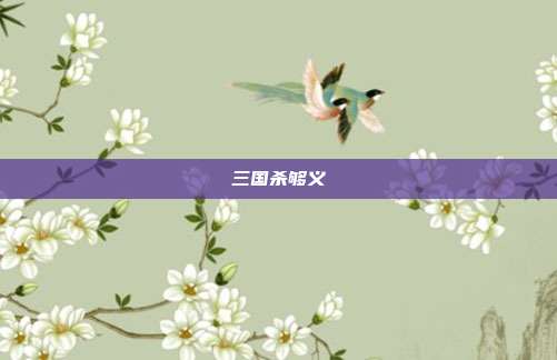 三国杀够义