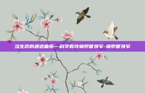 当生命的通道曲折—科学看待输卵管狭窄-输卵管狭窄
