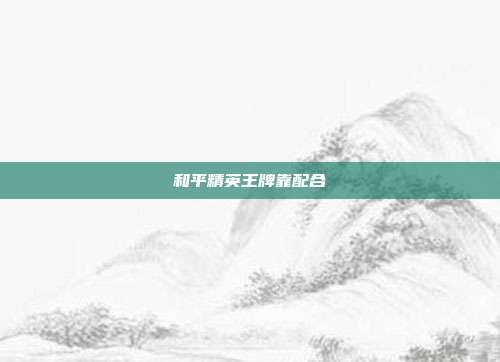 和平精英王牌靠配合