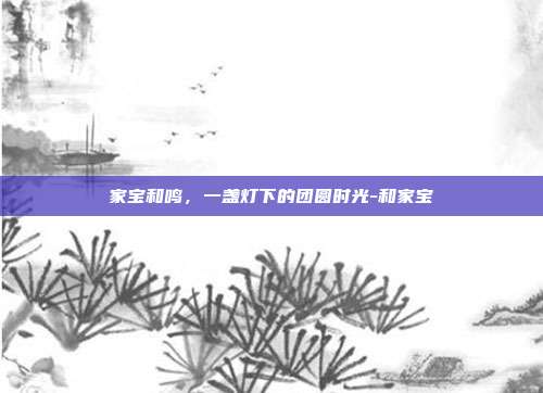 家宝和鸣，一盏灯下的团圆时光-和家宝