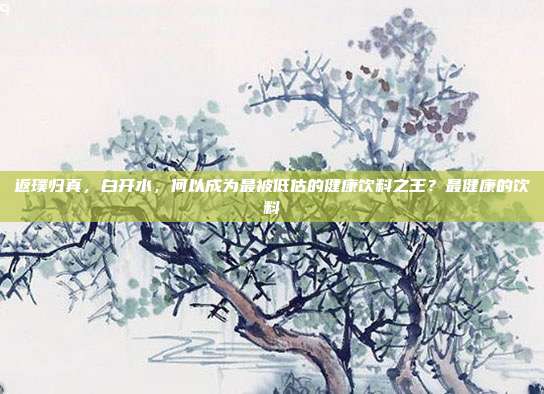 返璞归真，白开水，何以成为最被低估的健康饮料之王？最健康的饮料