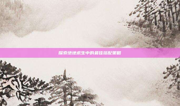 探索绝地求生中的最佳搭配策略