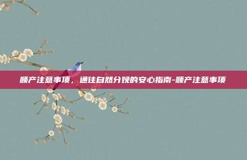顺产注意事项,通往自然分娩的安心指南-顺产注意事项
