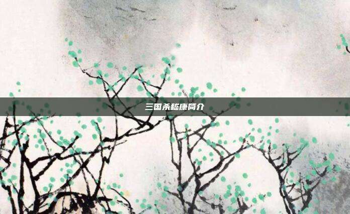 三国杀嵇康简介