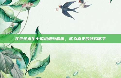 在绝地求生中追求极致画质,成为真正的吃鸡高手