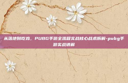 从落地到吃鸡,PUBG手游全流程实战核心战术拆解-pubg手游实战讲解