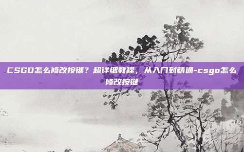CSGO怎么修改按键？超详细教程，从入门到精通-csgo怎么修改按键