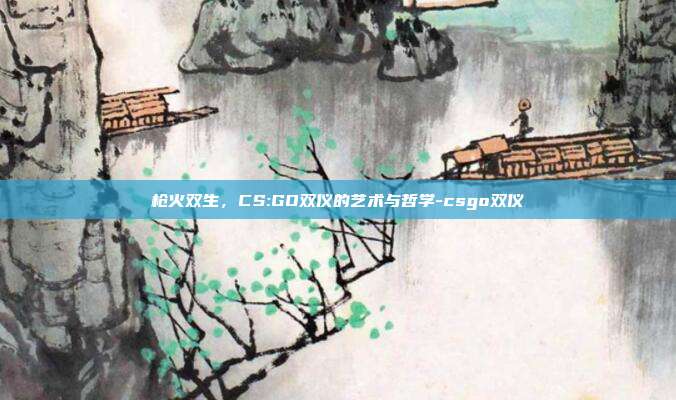 枪火双生,CS:GO双仪的艺术与哲学-csgo双仪