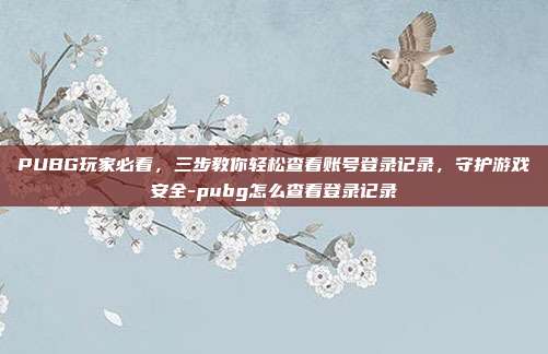 PUBG玩家必看，三步教你轻松查看账号登录记录，守护游戏安全-pubg怎么查看登录记录