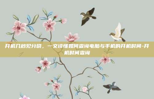 开机几秒见分晓,一文读懂如何查询电脑与手机的开机时间-开机时间查询
