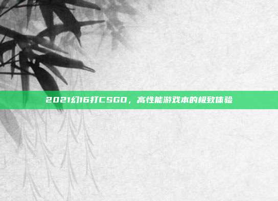 2021幻16打CSGO，高性能游戏本的极致体验