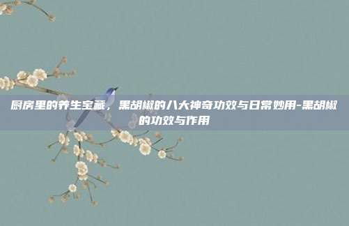 厨房里的养生宝藏,黑胡椒的八大神奇功效与日常妙用-黑胡椒的功效与作用