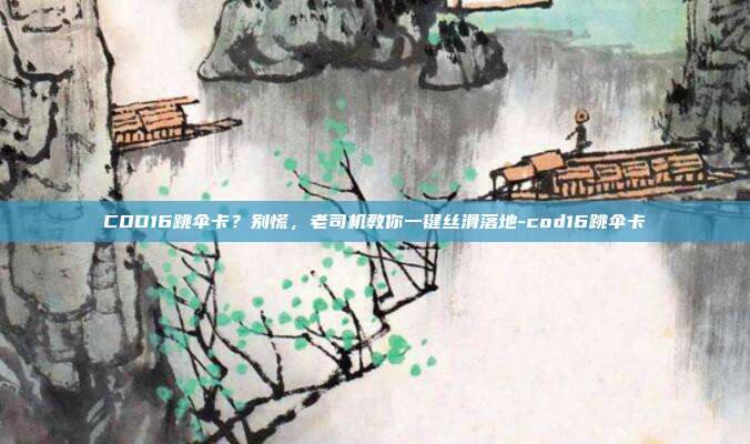 COD16跳伞卡？别慌，老司机教你一键丝滑落地-cod16跳伞卡