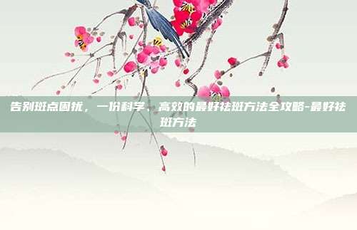 告别斑点困扰,一份科学、高效的最好祛斑方法全攻略-最好祛斑方法