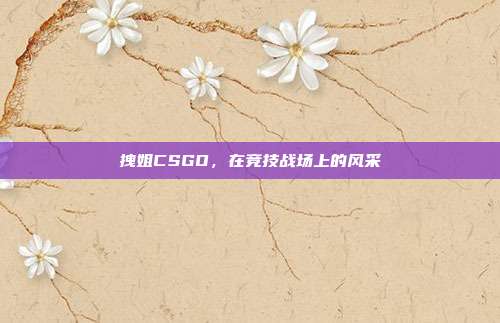 拽姐CSGO,在竞技战场上的风采