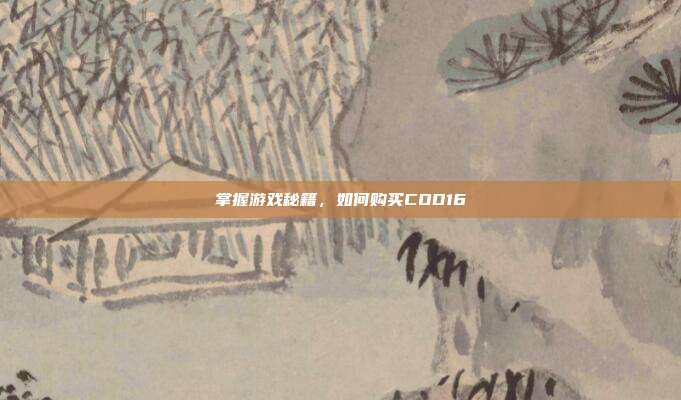 掌握游戏秘籍,如何购买COD16