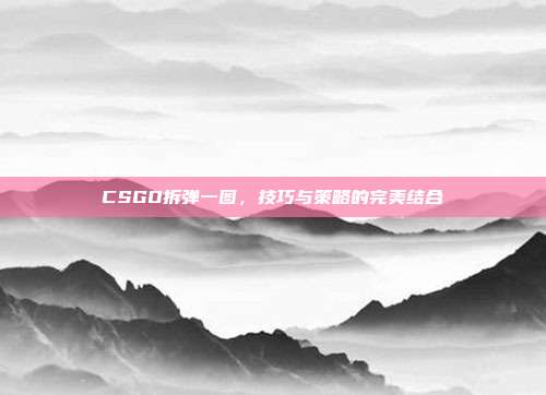 CSGO拆弹一图,技巧与策略的完美结合