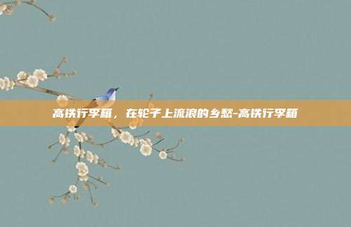 高铁行李箱,在轮子上流浪的乡愁-高铁行李箱