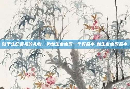 赋予生命最初的礼物，为新生宝宝取一个好名字-新生宝宝取名字