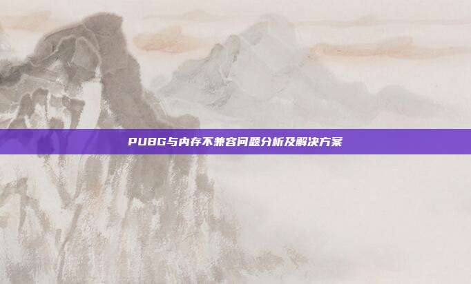 PUBG与内存不兼容问题分析及解决方案