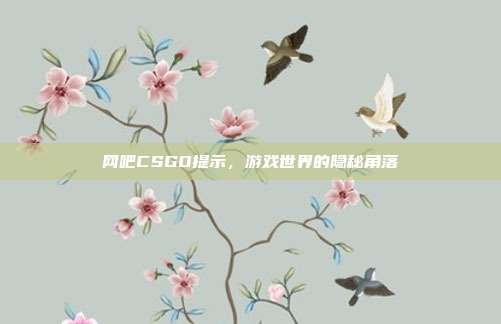 网吧CSGO提示,游戏世界的隐秘角落