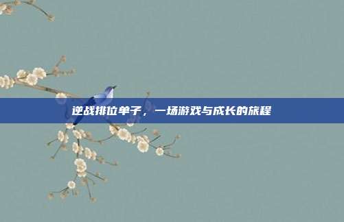 逆战排位单子，一场游戏与成长的旅程