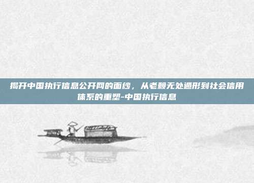 揭开中国执行信息公开网的面纱，从老赖无处遁形到社会信用体系的重塑-中国执行信息