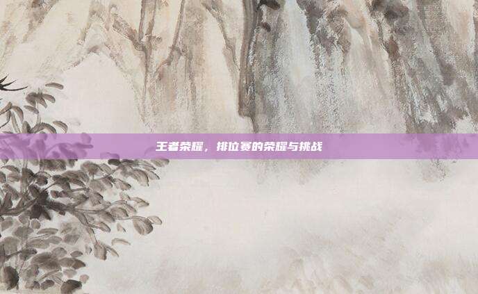 王者荣耀，排位赛的荣耀与挑战