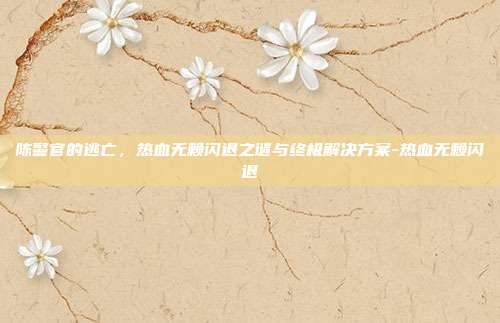 陈警官的逃亡，热血无赖闪退之谜与终极解决方案-热血无赖闪退