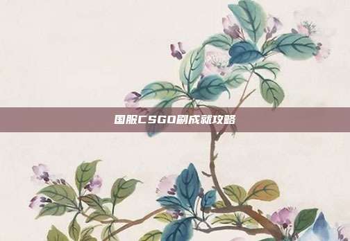 国服CSGO刷成就攻略