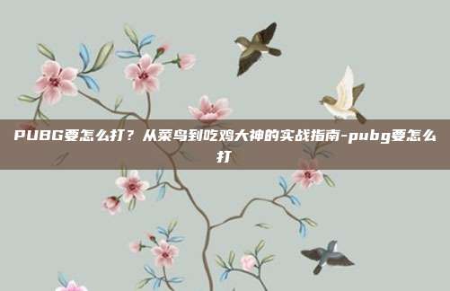 PUBG要怎么打?从菜鸟到吃鸡大神的实战指南-pubg要怎么打