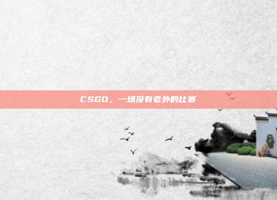 CSGO，一场没有老外的比赛
