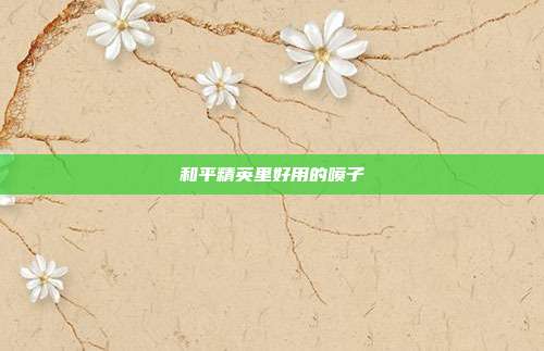 和平精英里好用的喷子