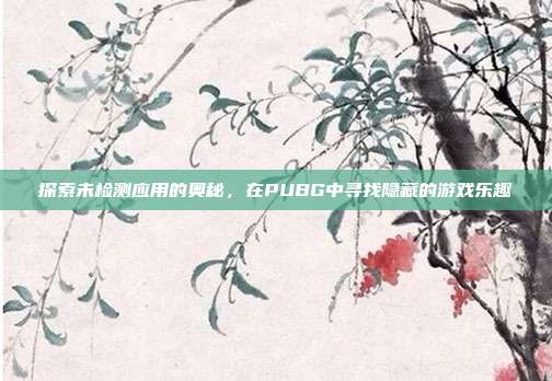 探索未检测应用的奥秘，在PUBG中寻找隐藏的游戏乐趣