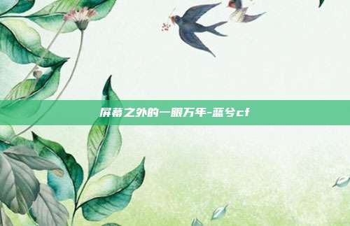 屏幕之外的一眼万年-蓝兮cf